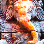 Nepal Banner Ganesh temple door top detail by D Yates CC BY-NC-ND