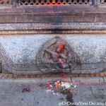 2014.12.09 Kathmandu 22 Durbar Sq Degutaleju Temple god and offering ResizeBy Donna Yates CC BY-NC-SA