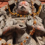 2014.12.11 Bhaktapur 19 Durbar Sq Ugrachandi and Bhairab statues Resize